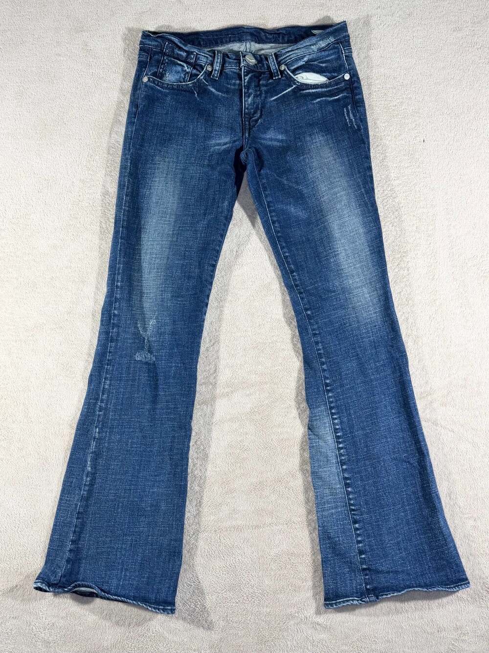 BCBGMAXAZRIA Agnes Boot Cut Distressed Jeans, 28x31